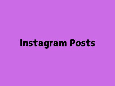 Instagram Posts