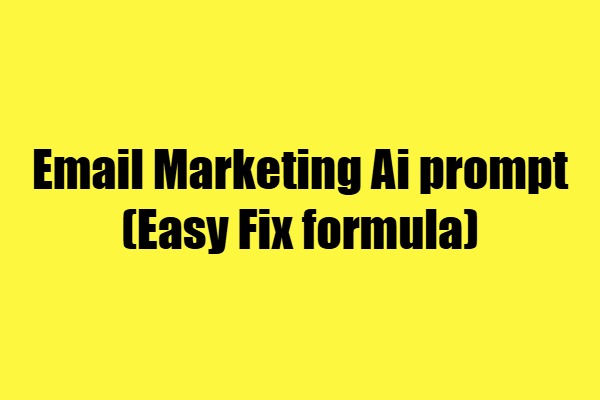 email marketing prompt