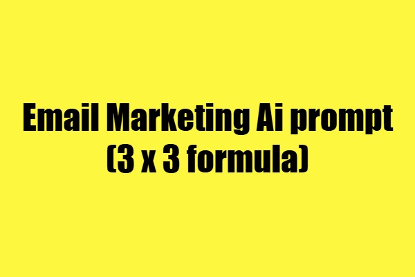 email marketing prompt
